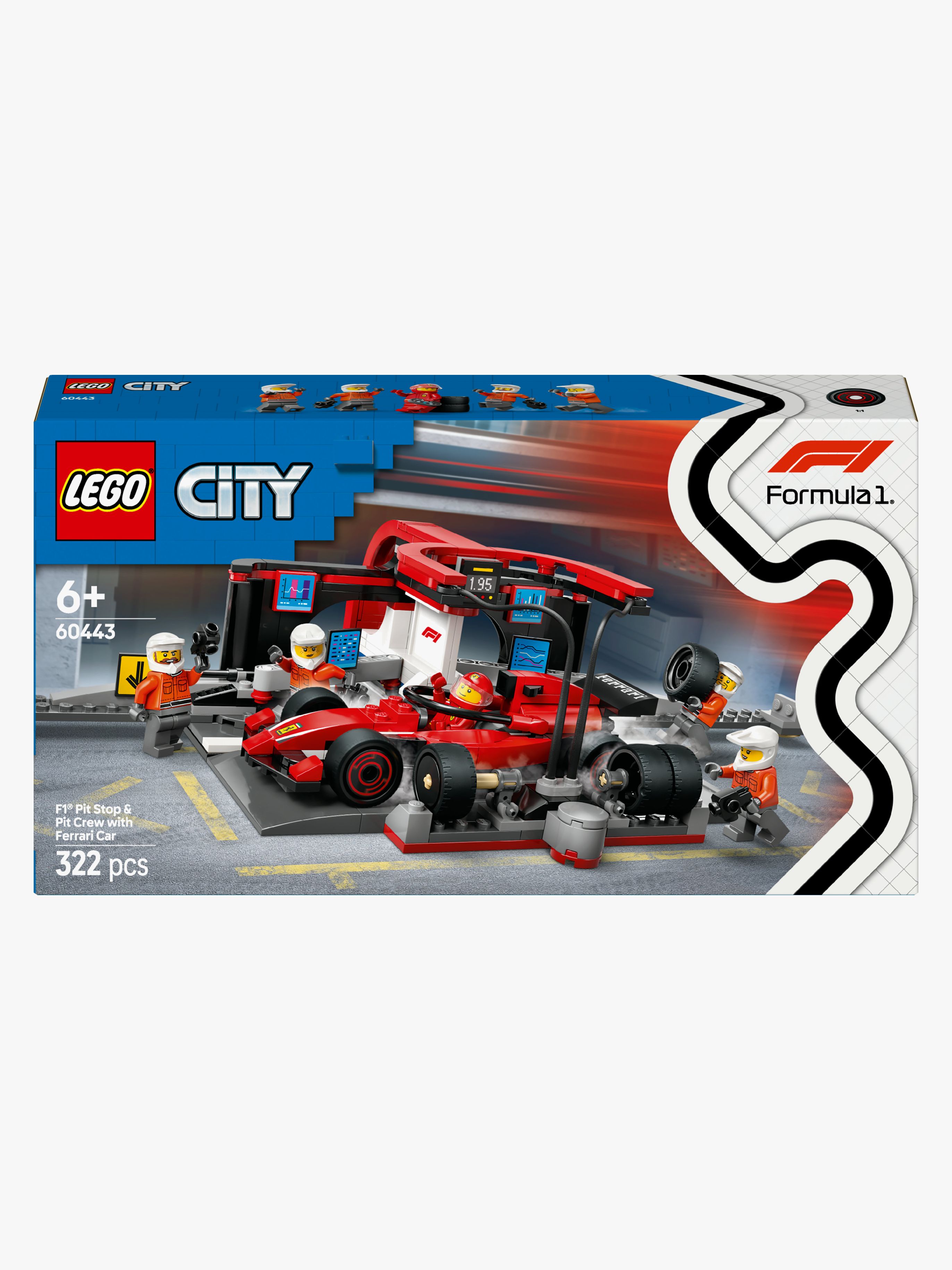 LEGO City 60443 F1 depåstopp & depåteam med Ferrari bil