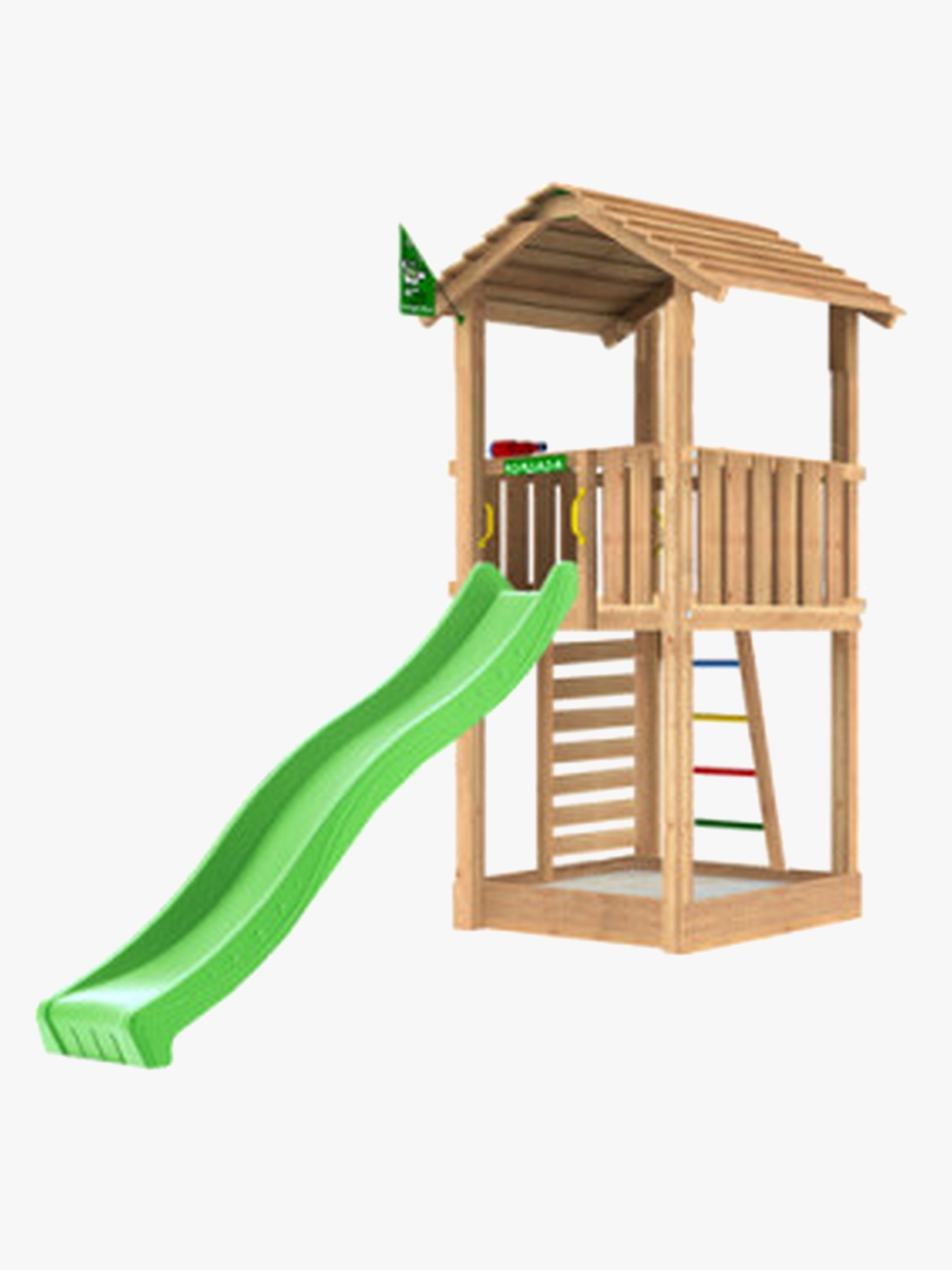Jungle Gym Cottage Lektorn – klätterlek med rutschkana från 3 år