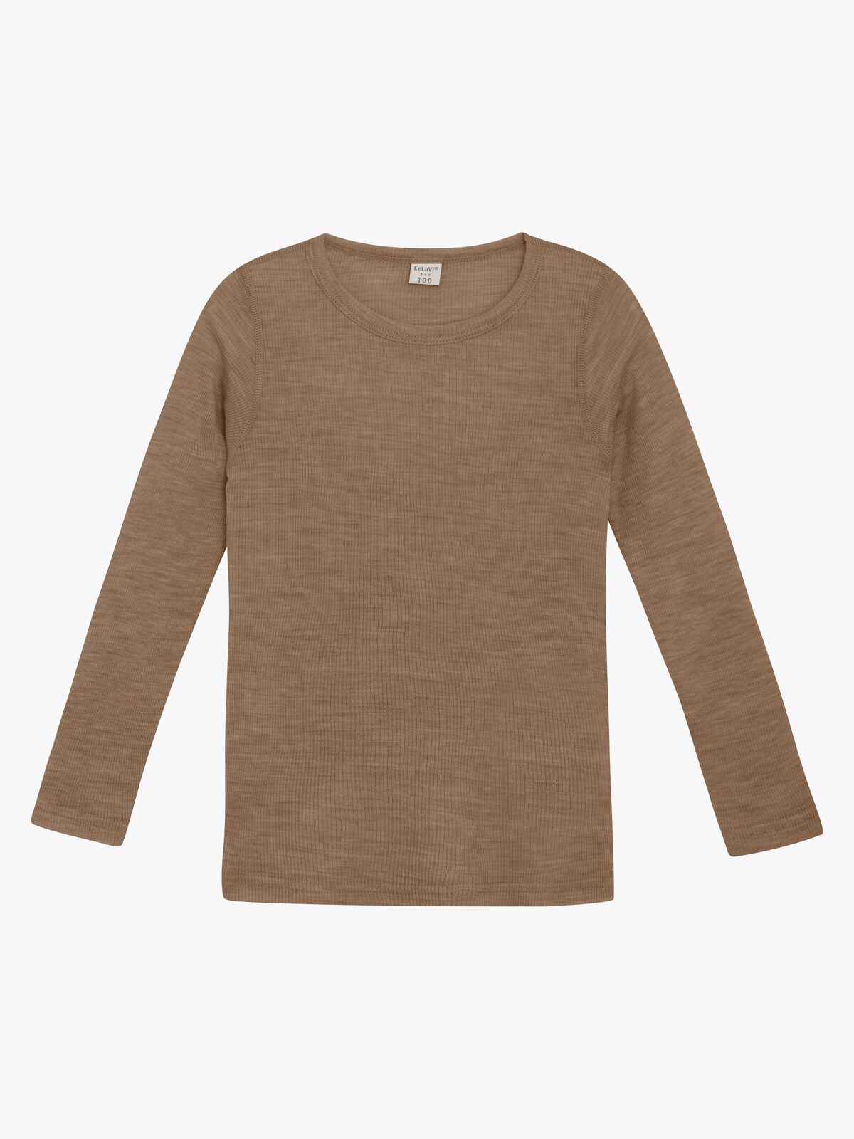 CeLaVi Långärmad Topp Merinoull, Cocoa Creme
