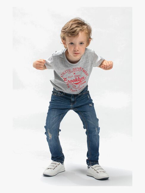 Luca & Lola Paulo T-Shirt 2-pack, Grey Melange/Navy