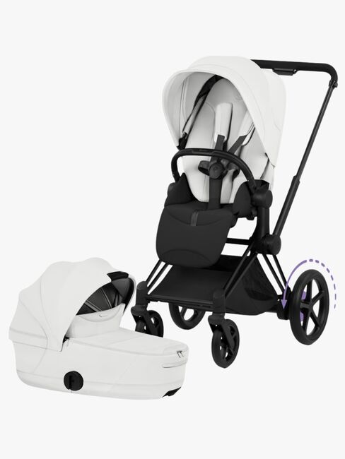 Cybex ePriam Style Duovagn, Matt Black/Off White