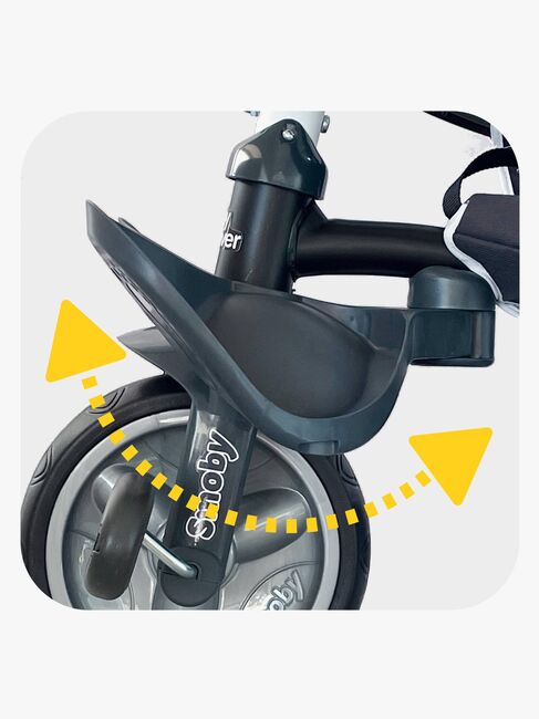 Smoby Trehjuling Baby Driver Plus, Grå