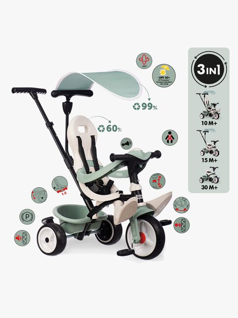 Smoby Trehjuling S.Life Baby Blade, Grön