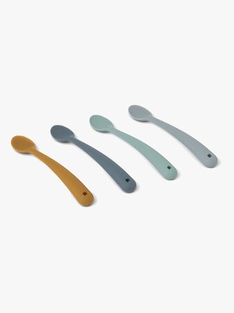 LIEWOOD Siv Skedset 4-Pack, Blue Multi Mix