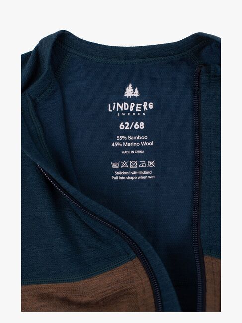 Lindberg Bamboo Merino Underställ Overall, Blue/Navy