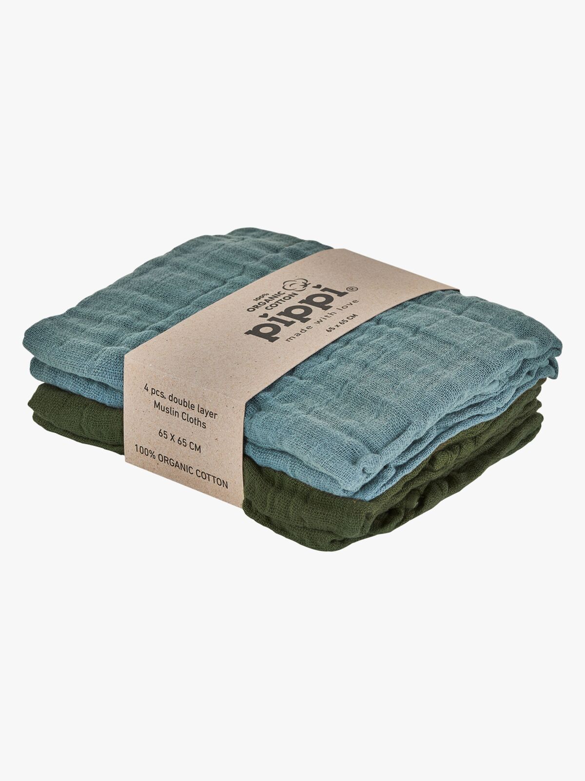 Pippi Muslinfilt 4-pack, Lead