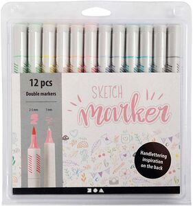 Creativ Company Sketch Marker Pennor Pastellfärger 12-pack