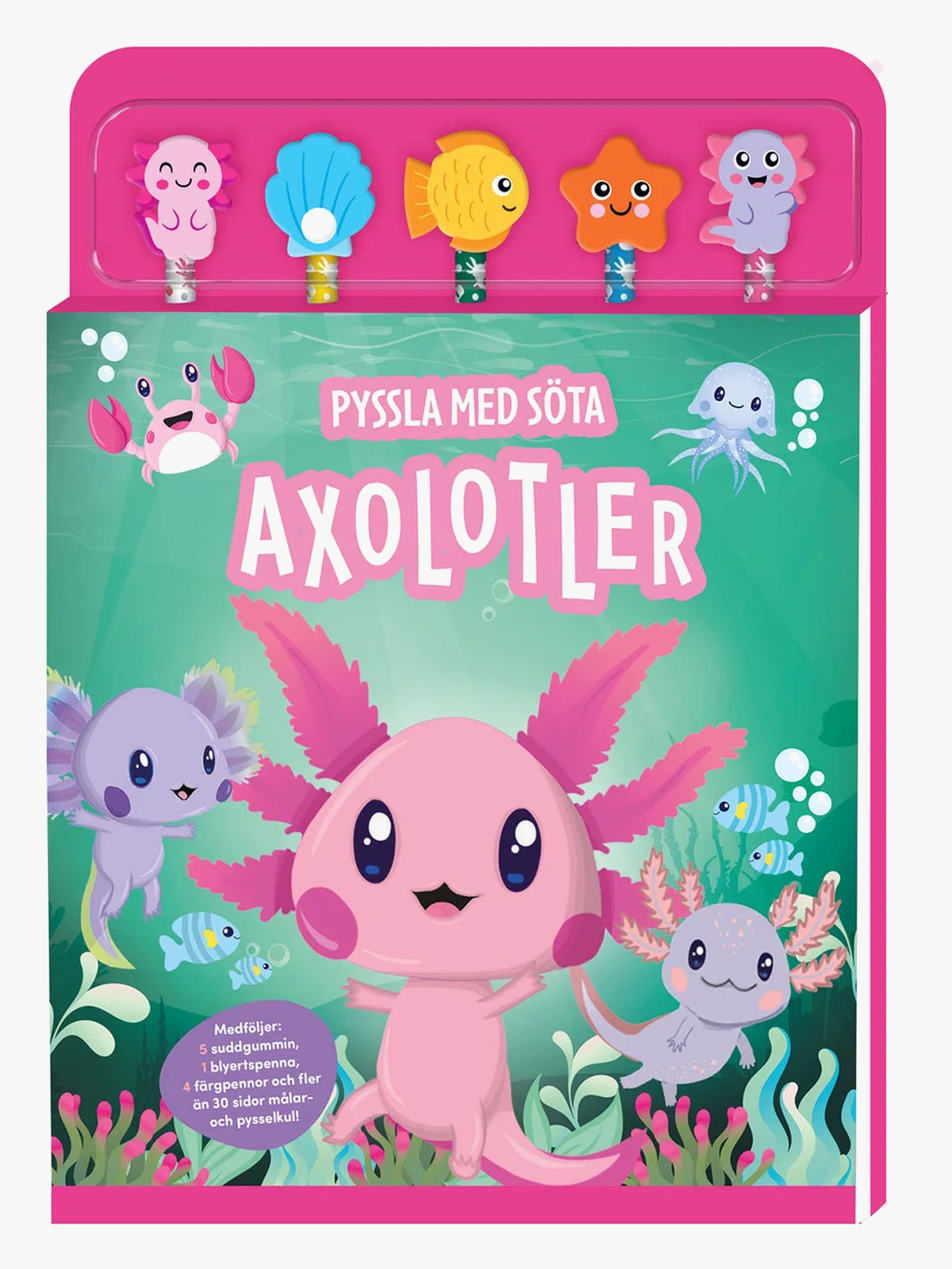 Tukan Förlag Pyssla Med Söta Axolotler Bok, Lila