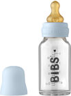 BIBS Glasflaska Komplett Sett Latex 110 ml, Baby Blue