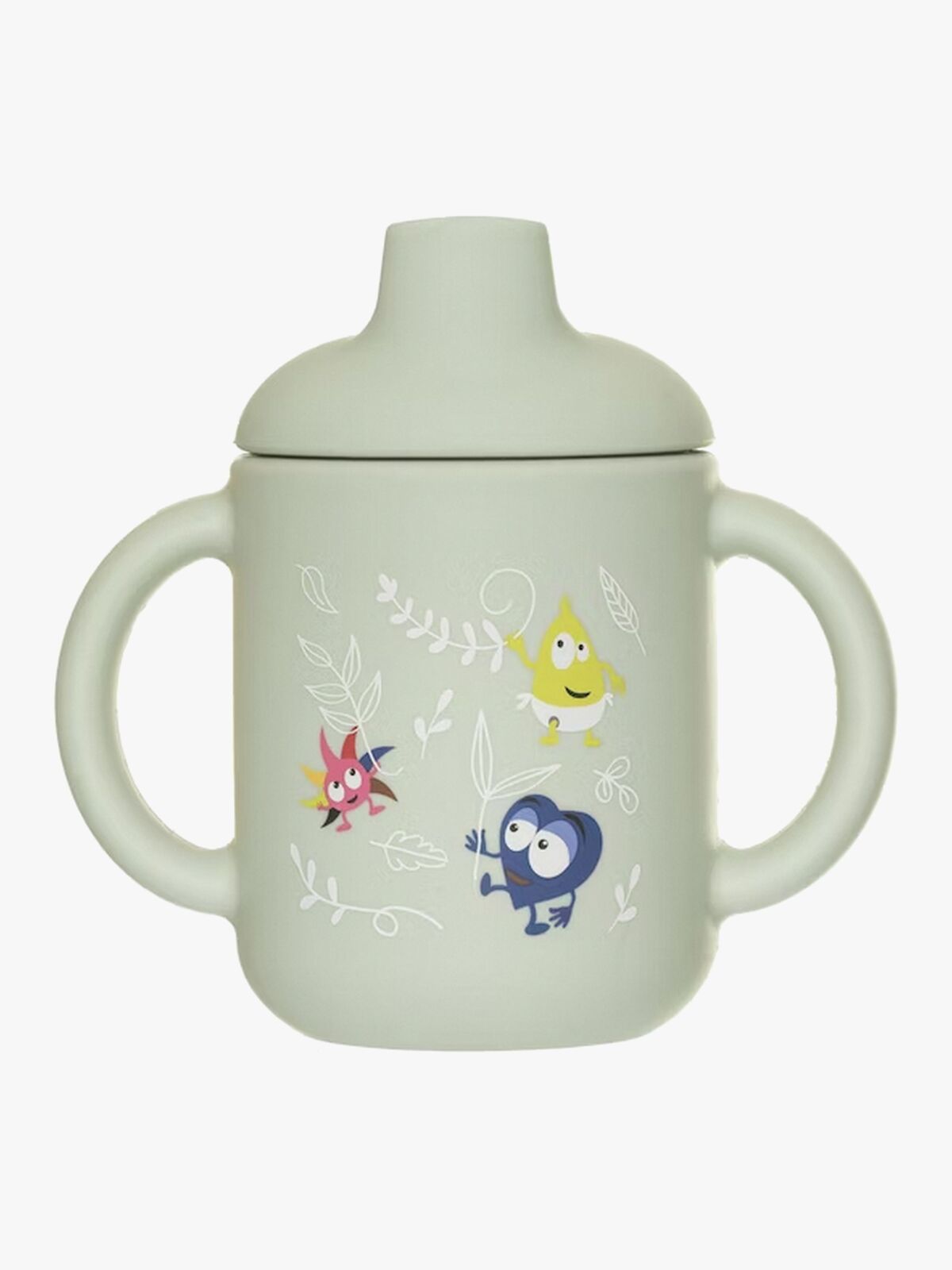 Babblarna Silikonmugg med Lock i Naturen, Grön