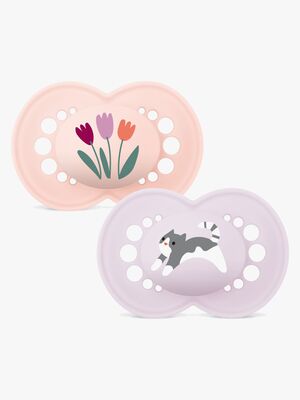 MAM Orginal Silikon Nappar 2-Pack 16-36m, Rosa