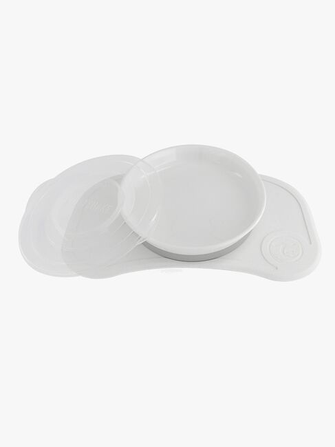 Twistshake Click-Mat Mini Tallrik och Underlägg, Vit