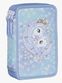 Beckmann Fylld Trippelpennfodral, Unicorn Princess Ice Blue