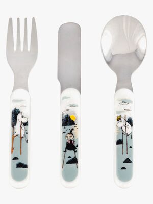 Mumin Kobbar & Skär Barnbestick, Grå