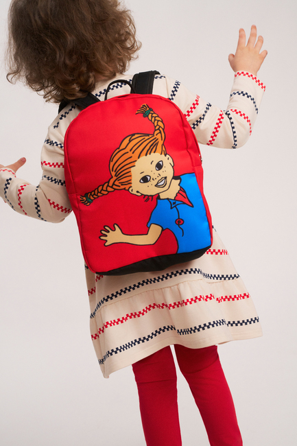 Pippi Långstrump Leikki Ryggsäck 7L, Red