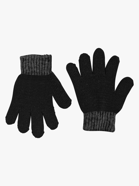 Lindberg Sundsvall Ull Fingervantar 2-Pack, Black/Anthracite
