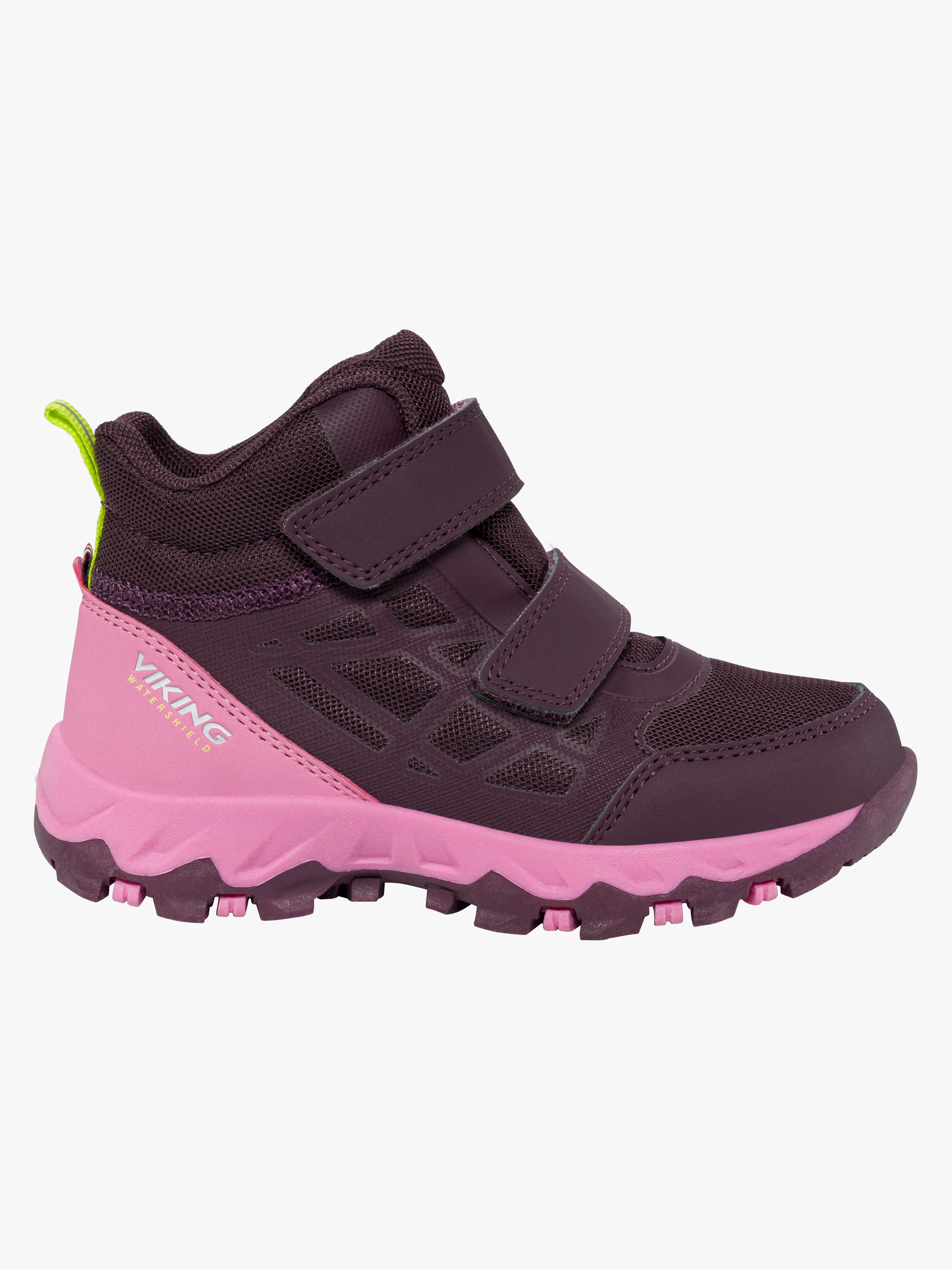 Viking Track 2V Mid  Vattentäta Sneakers, Plum/Multi, 33