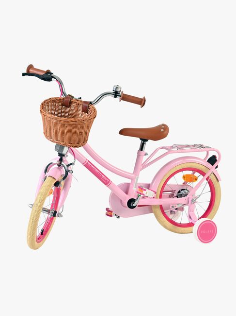 Volare Excellent Cykel med Korg 14 Tum, Rosa