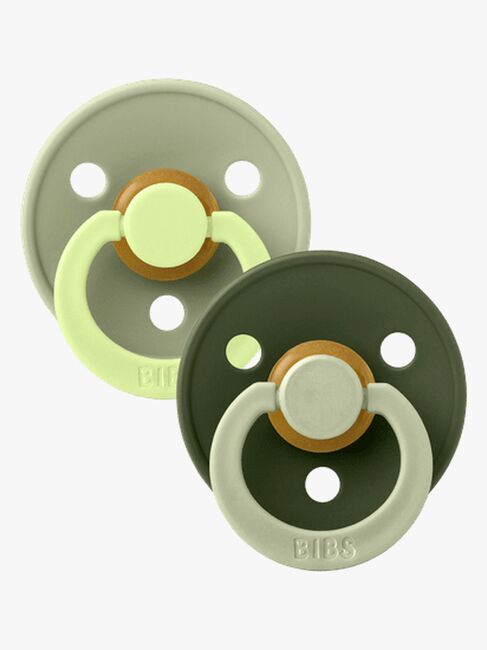 BIBS Studio Colour Fusion Napp 2-Pack Stl 1, Sage Hunter Green mix