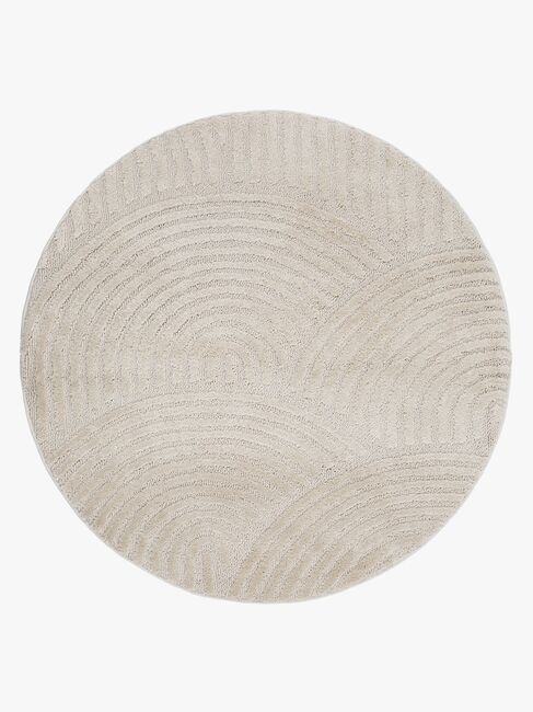 KMCarpets Doria Zen  Rund Matta 120, Vit