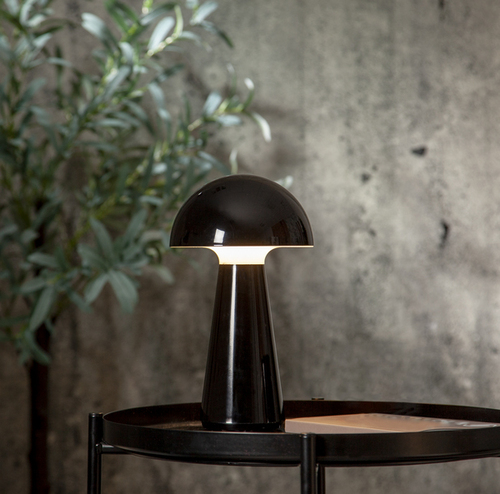 Star Trading Bordslampa Mushroom, Svart
