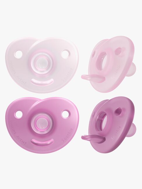Philips Avent Soothie Napp 0–6m 2-Pack, Rosa/Ljusrosa