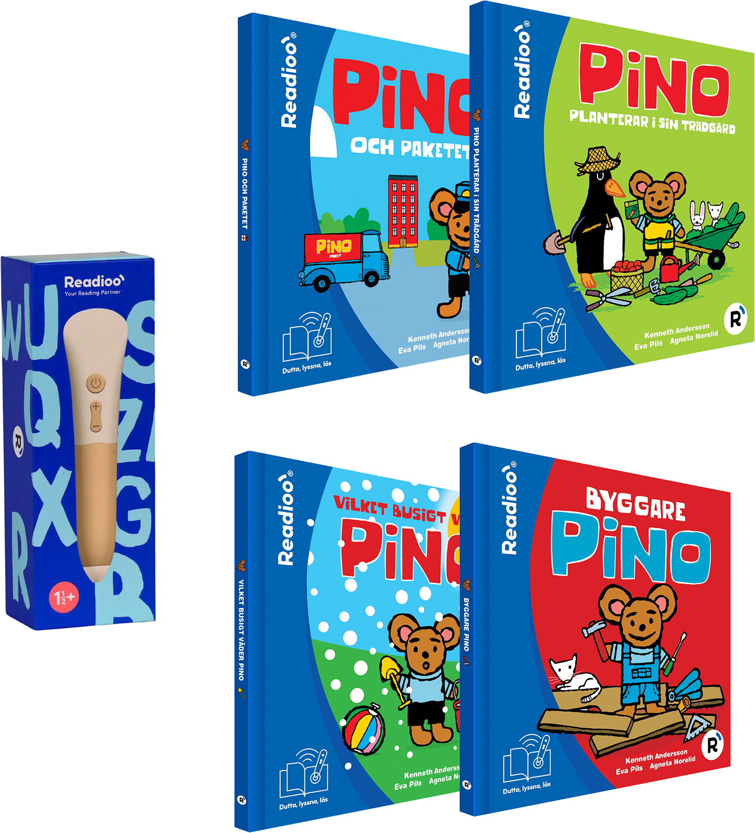 Readioo Läspenna och bokpaket Pino