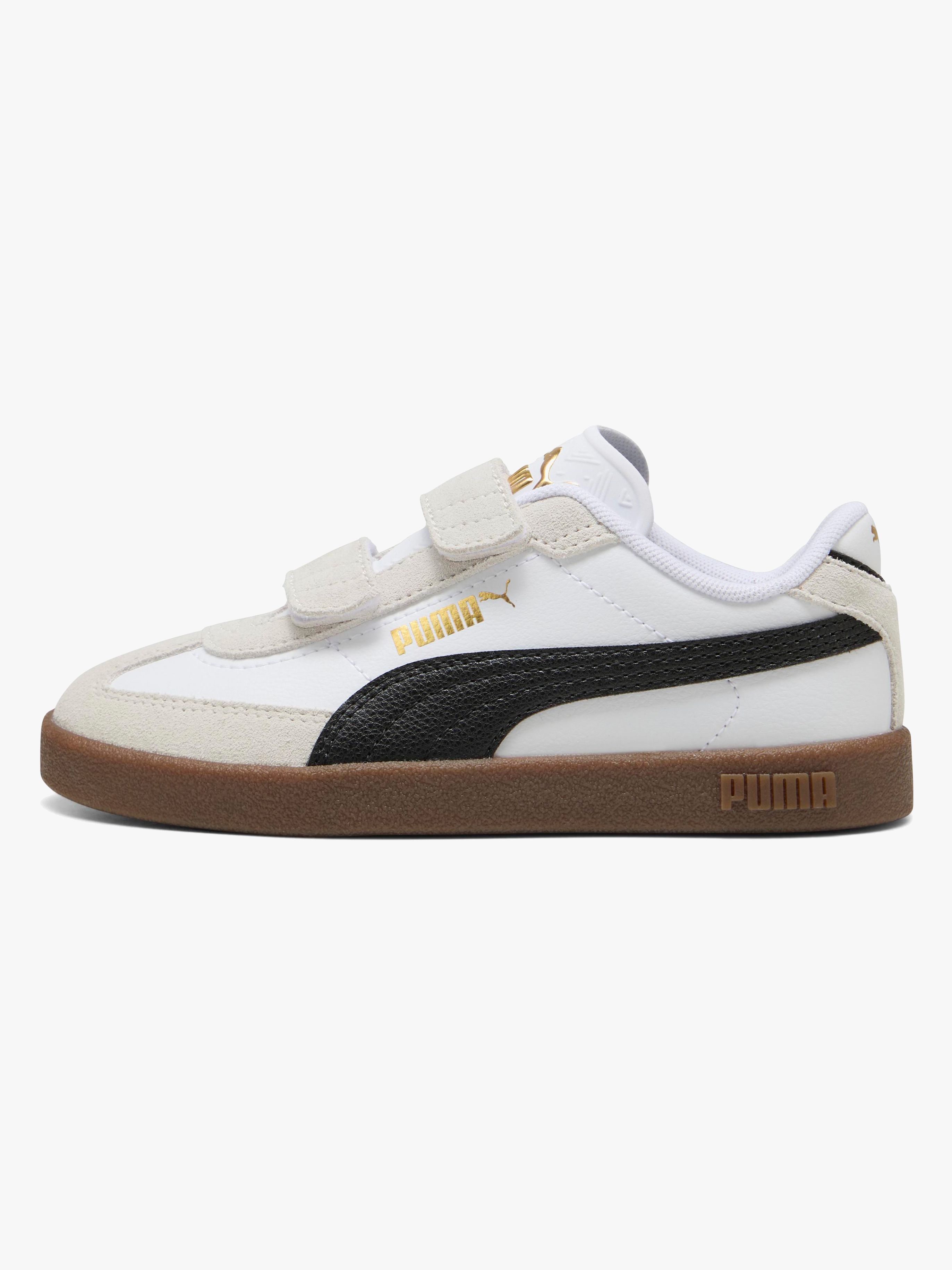 Puma Club II Era V PS Sneakers, White/Black, 33
