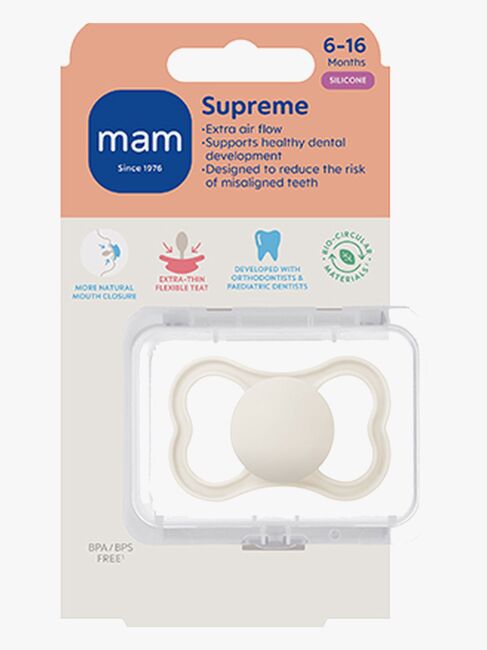 MAM Supreme Napp Silikon 6-16m, Neutral