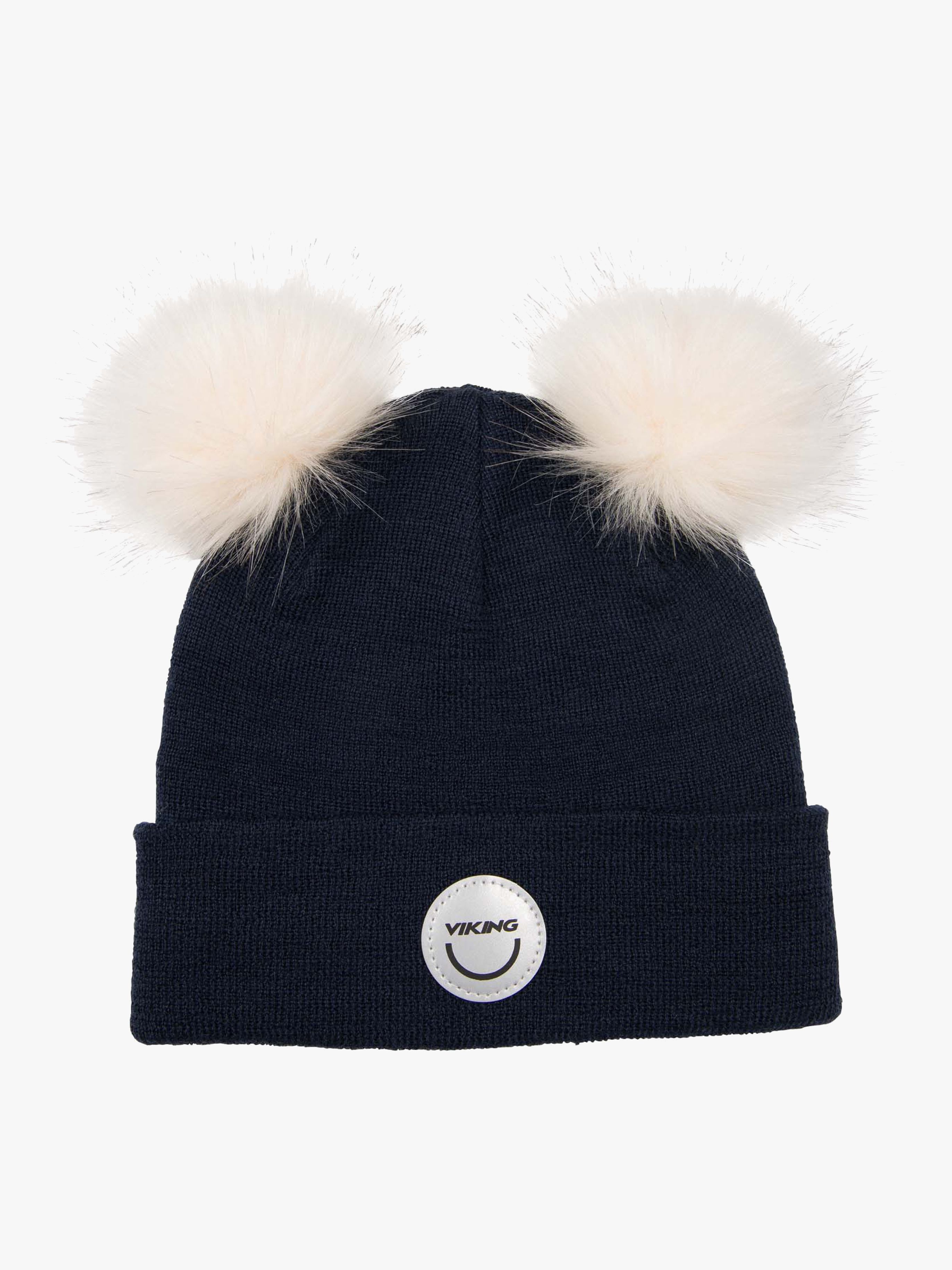 Viking Play Pon Pon Wool Mössa, Navy, 50-52