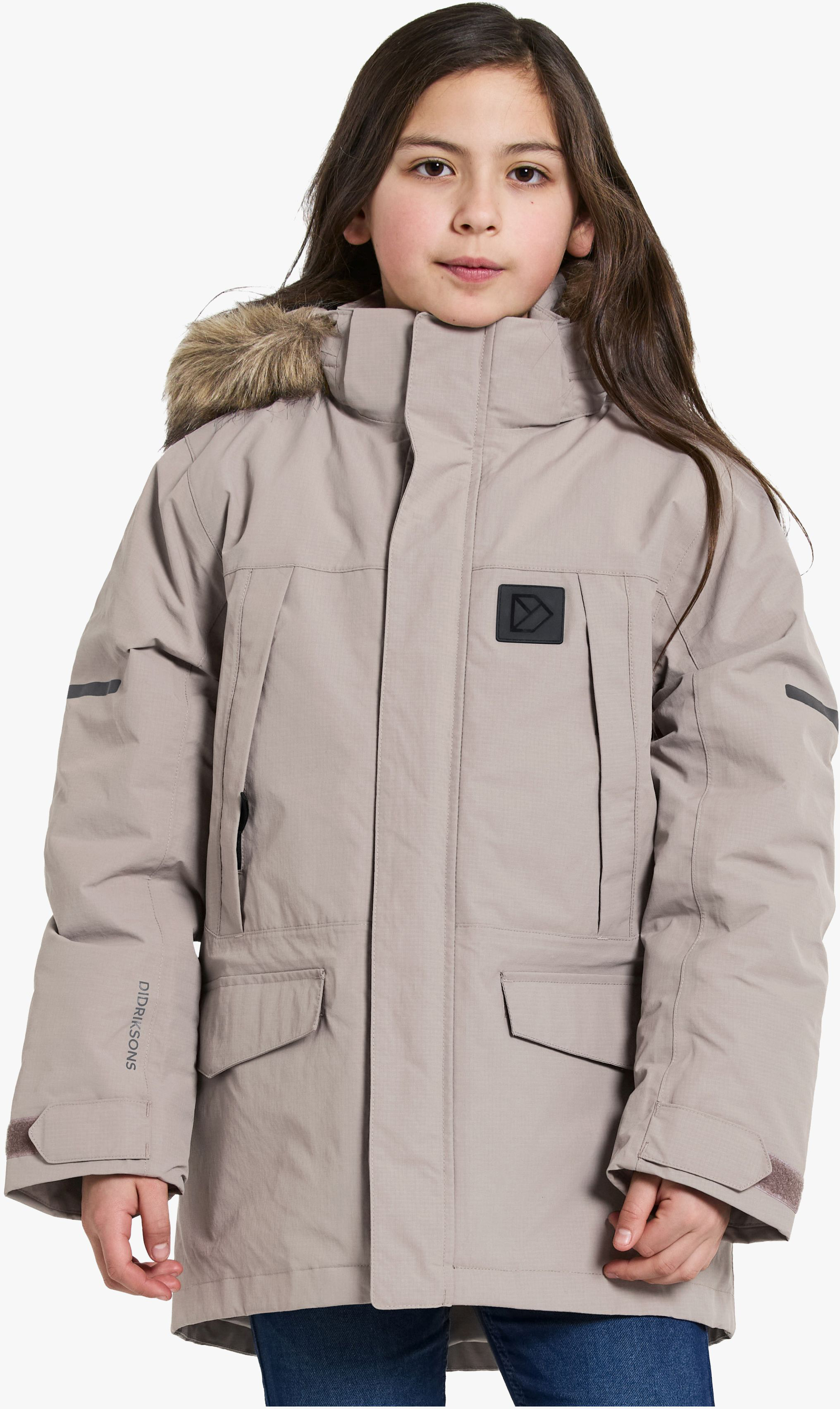 Didriksons Sylvin Vinterjacka, Ash Brown, 120