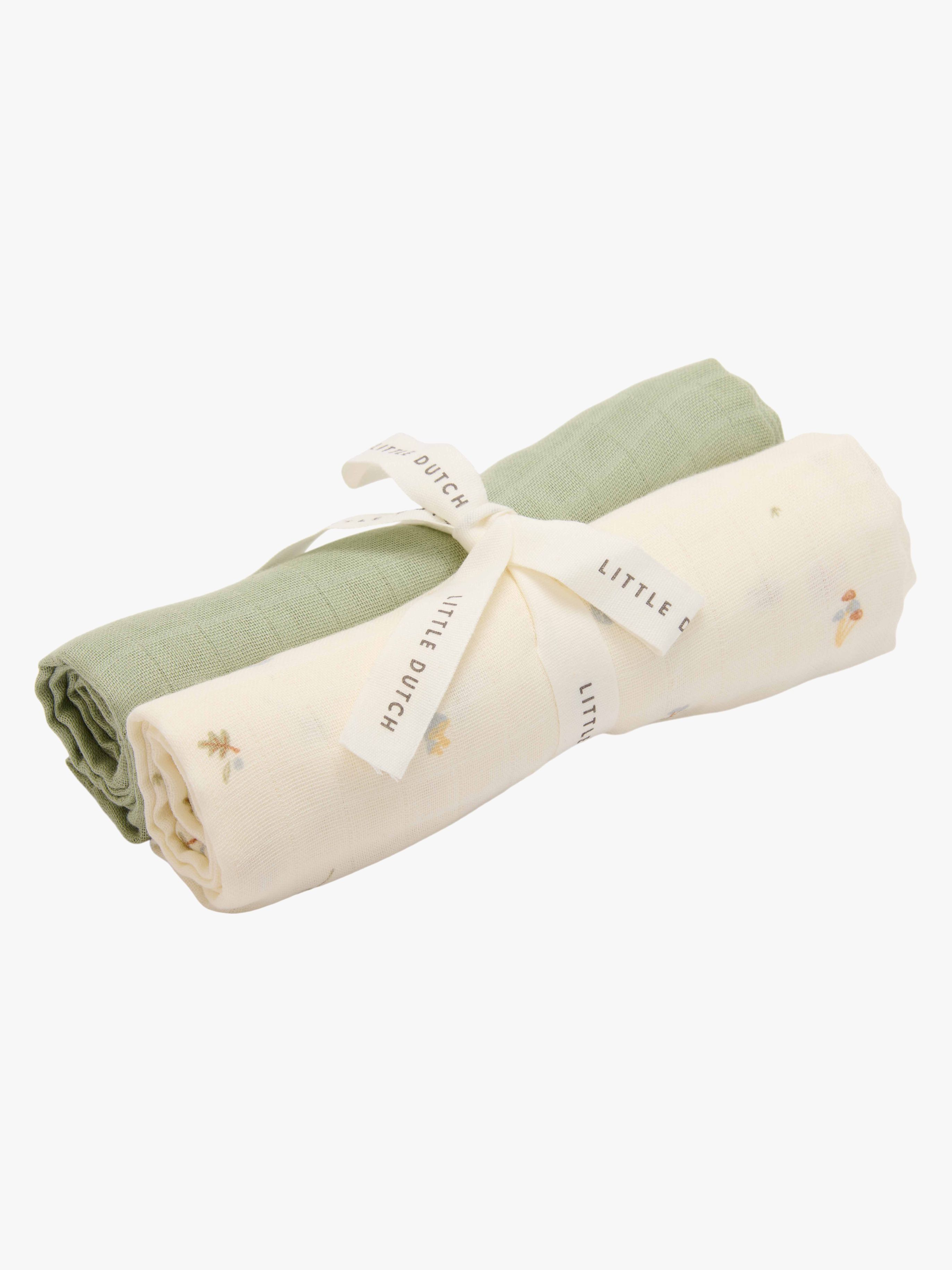 Little Dutch Forest Treasures &  Sage Muslinfiltar 2-Pack, Vit