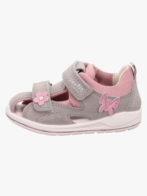 Superfit Boomerang Sandaler, Ljusgrå/Rosa