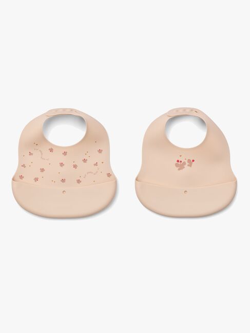 LIEWOOD Ember Mönstrad Haklapp 2-Pack, Mini Butterfly/Apple blossom