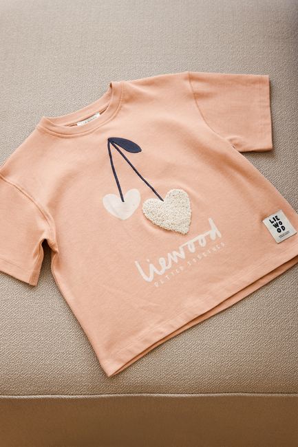 LIEWOOD Tyler Placement T-shirt, Sweetshearts/Pale Tuscany