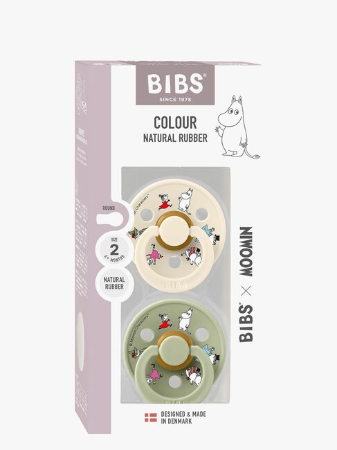 BIBS x Moomin Colour Friends Napp 2-Pack Latex Stl 2, Ivory