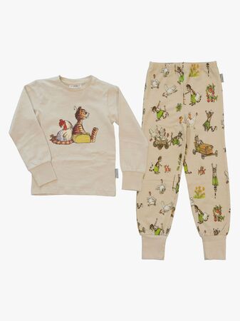Geggamoja Pyjamas Tvådelad Pettson & Findus, Beige
