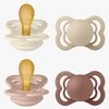 BIBS Supreme Napp 4-Pack Silikon Stl 1, Ivory/Vanilla/Blush/Woodchuck