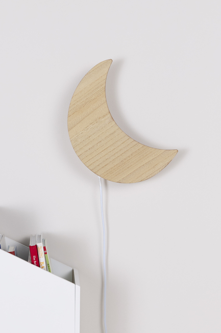 Alice & Fox SMILLA Vägglampa Måne, Natural