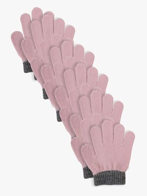 Lindberg Sundsvall Fingervantar Ullmix 5-Pack, Pink/Anthracite