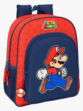 Super Mario Junior Ryggsäck 15L Trick, Mörkblå/röd