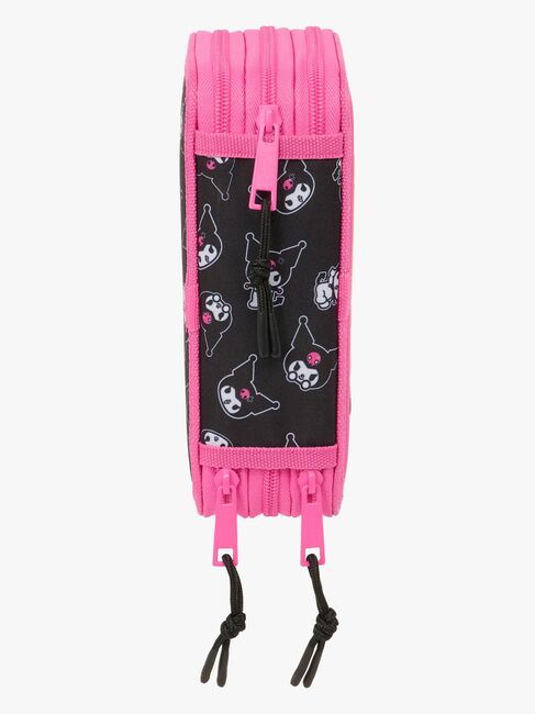 Hello Kitty Kuromi Trippelpennfodral, Rosa/svart