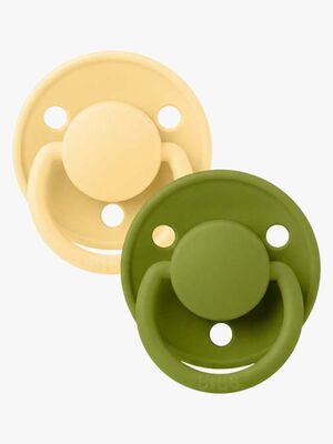 BIBS De Lux Sut 2-pak Silikone One-size, Pale Butter/Wasabi