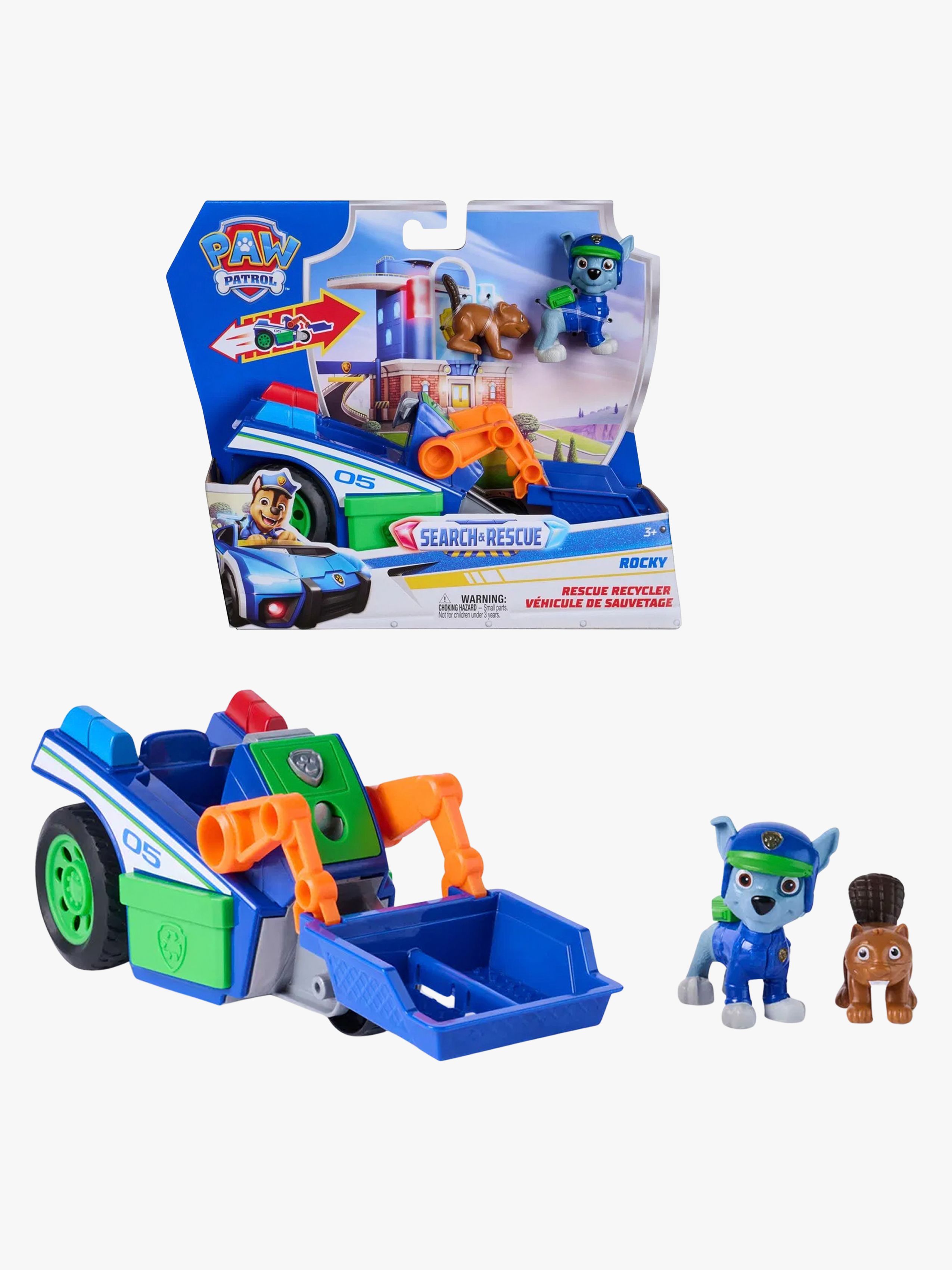 Paw Patrol Search &  Rescue Räddningsfordon med Figur Rocky