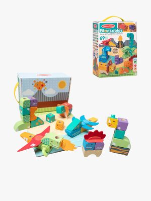 Melissa & Doug Blockables Byggset Dinosaurier 69 Delar