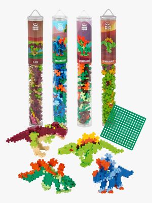 Plus-Plus Byggset med Basplatta & Tub Dino, 4x100 Delar