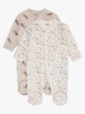 Pippi Baby Pyjamasdragt med Fod 2-pak, Violet Ice