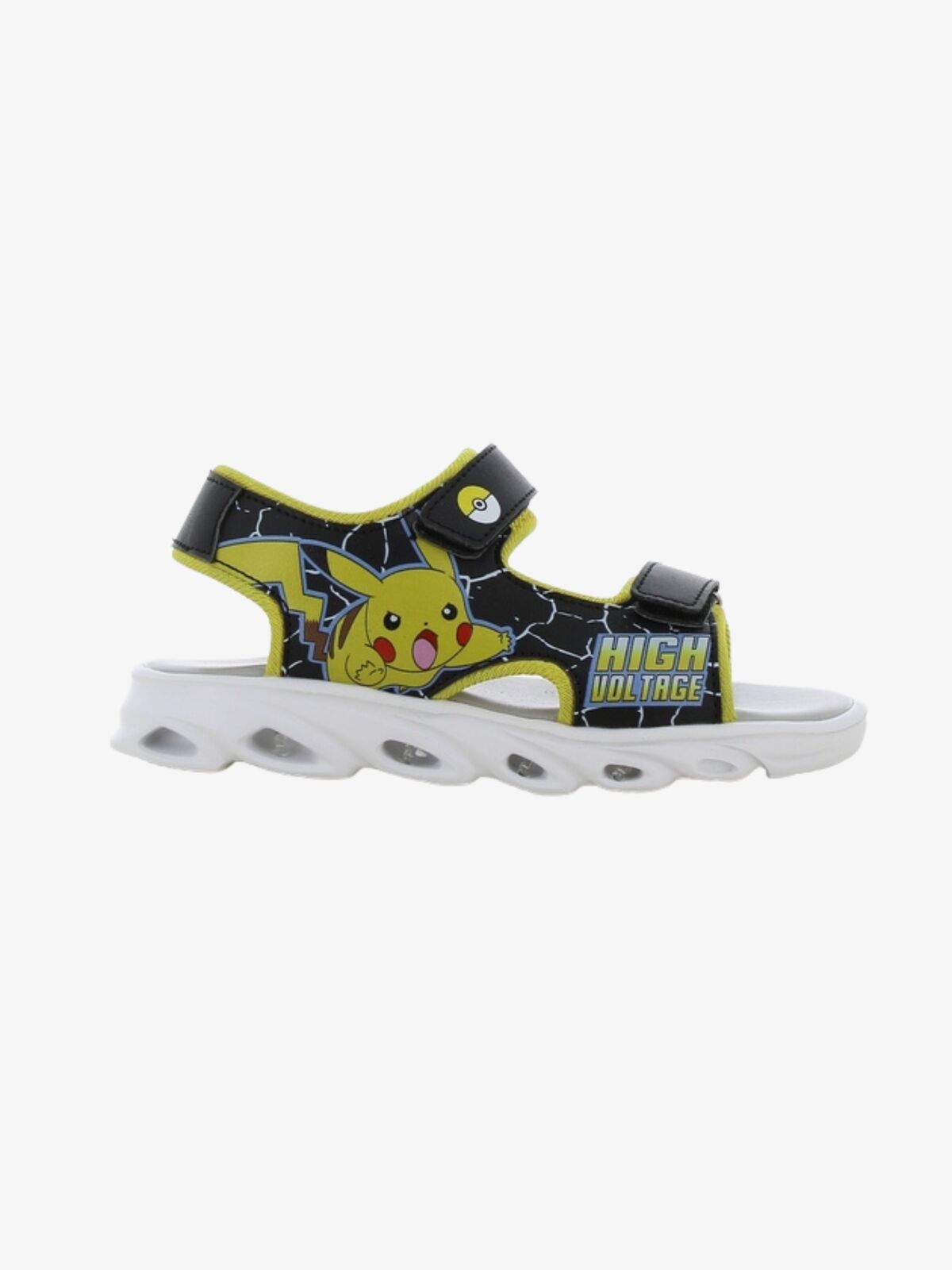 Pokémon Blinkande Sandaler, Black/Yellow