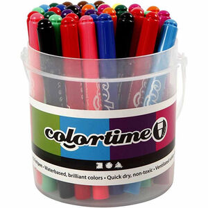 Colortime Tuschpennor Mixade Färger 42st