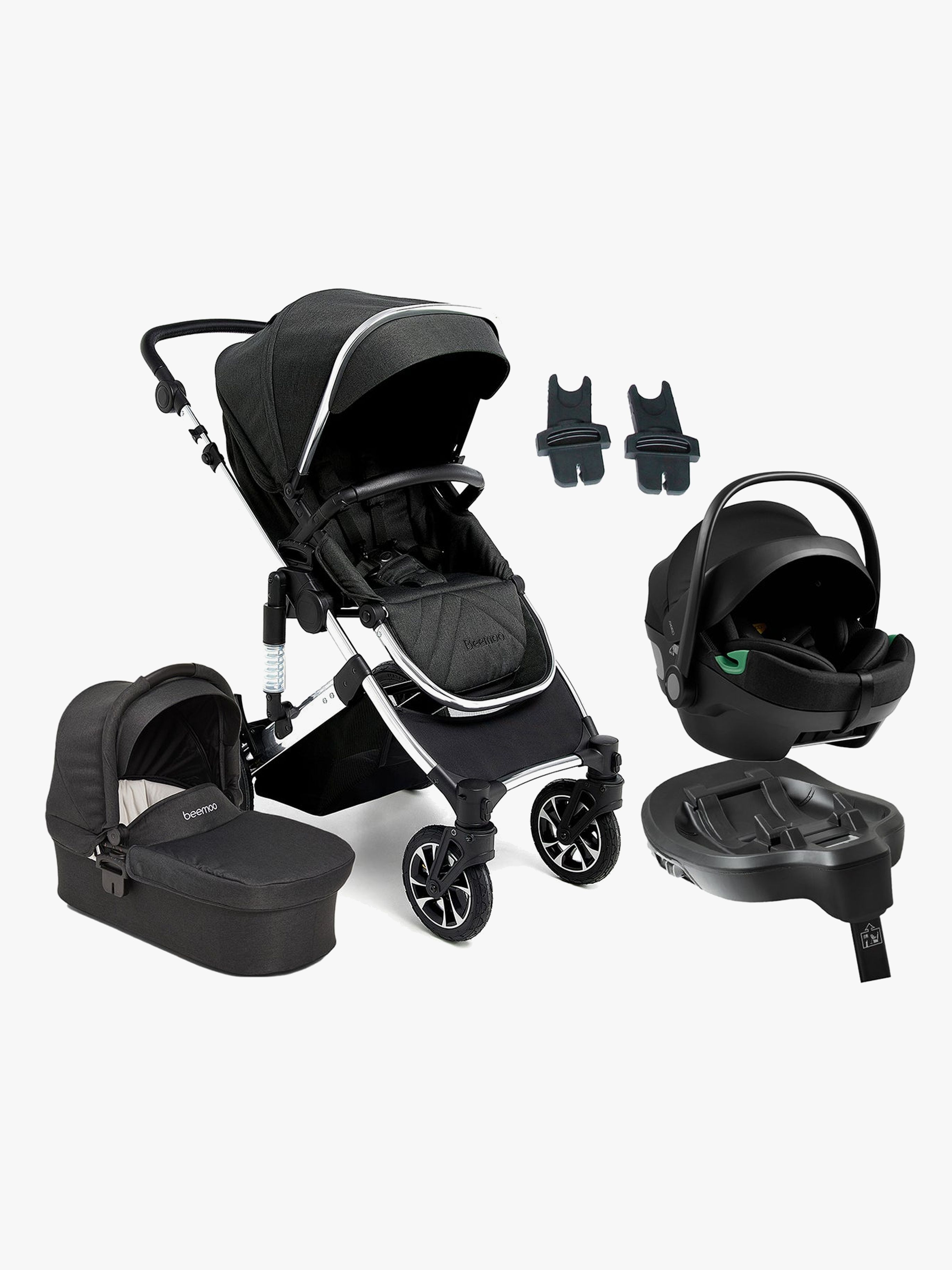 Beemoo Maxi 4 Duovagn med Axkid GOKID Babyskydd – komplett från nyfödd